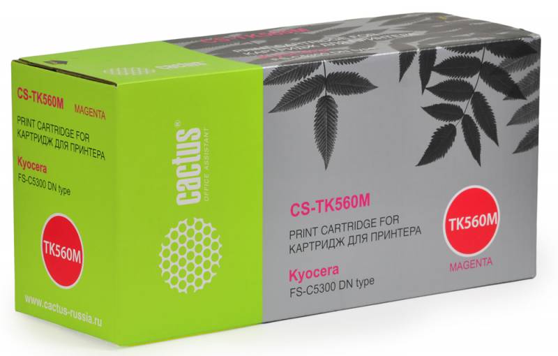 Картридж лазерный Cactus CS-TK560M пурпурный (10000стр.) для Kyocera FS-C5300DN