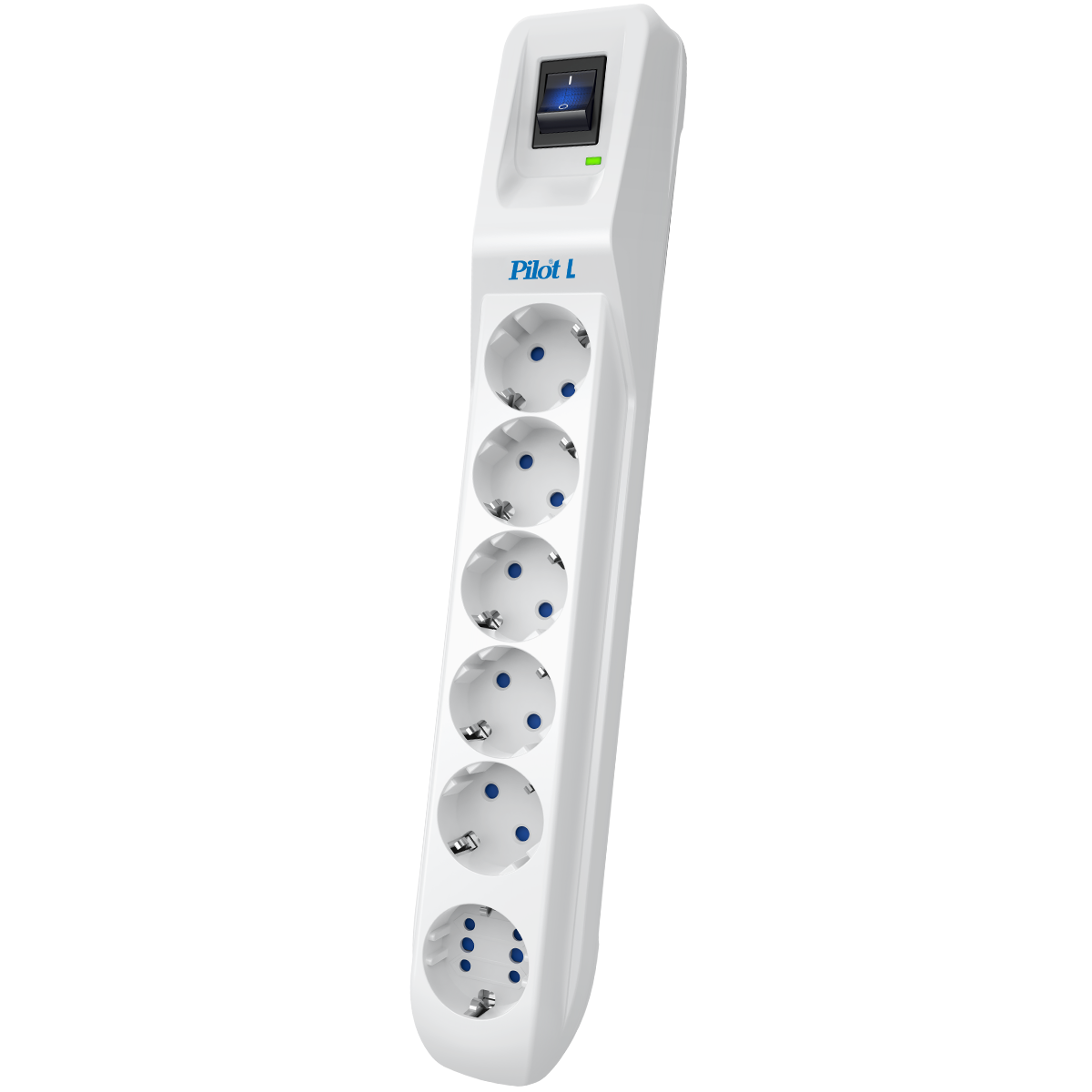 Сетевой фильтр Pilot L GP 6 розеток (5 евро + 1GP) 3 м/ Surge protector Pilot L GP 6 sockets (5 Euro + 1GP) 3 m white