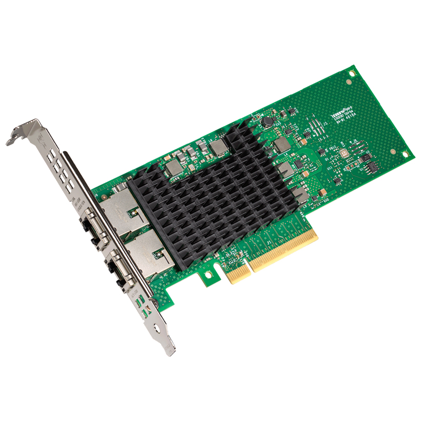 Intel X710T2LBLK Сетевая карта/ Intel® Ethernet Network Adapter X710-T2L, Dual Ports RJ45, X710-AT2, 10GbE/5GbE/2.5GbE/1GbE/100Mb, PCIe v3.0 (8.0GT/s), QoS, VMDq, SR-IOV, iSCSI/NFS