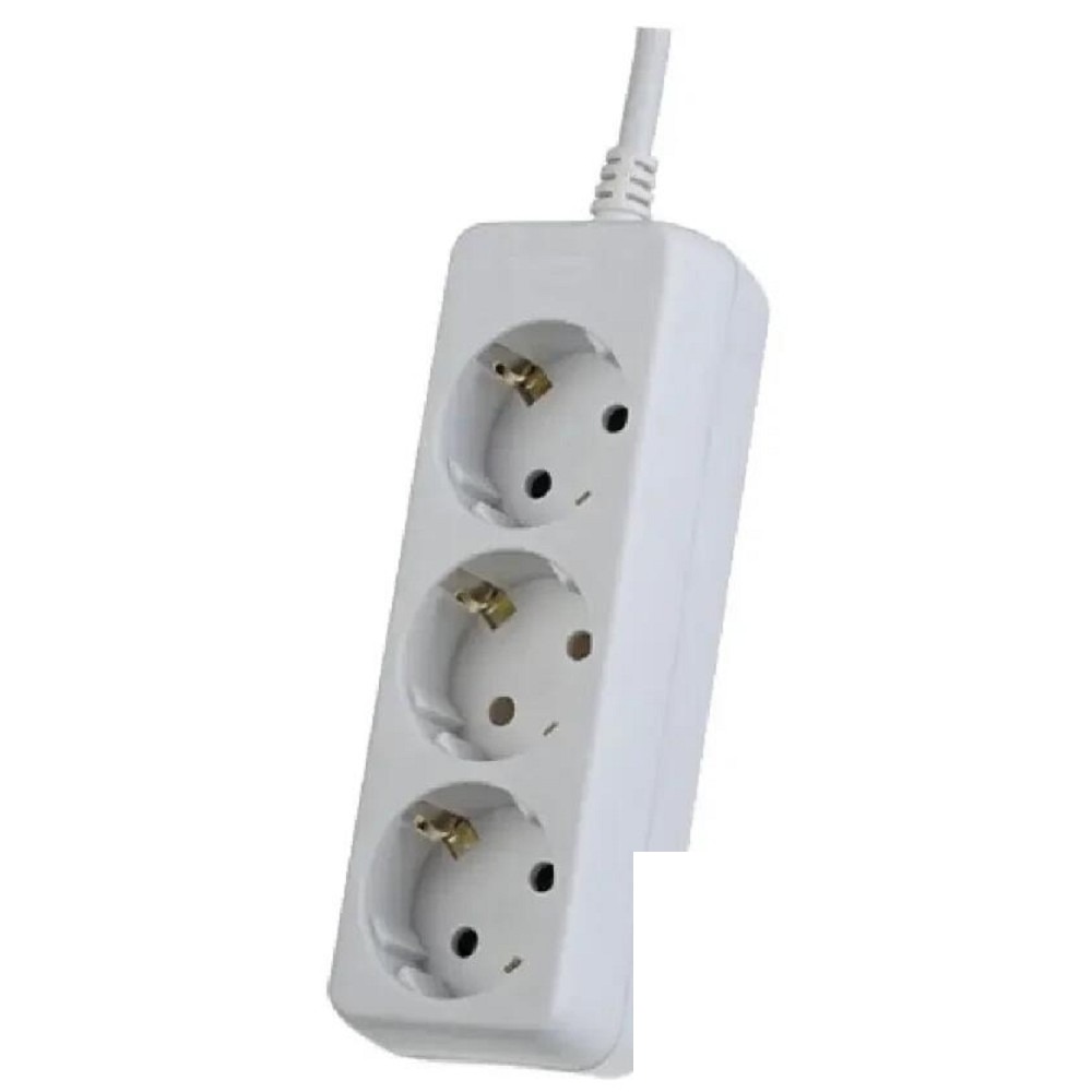 Perfeo Сетевой удлинитель с заземлением "POWERMATE",PF_A4688 (5,0м, 3 розетки, белый (PF-PE-3/5,0-W))