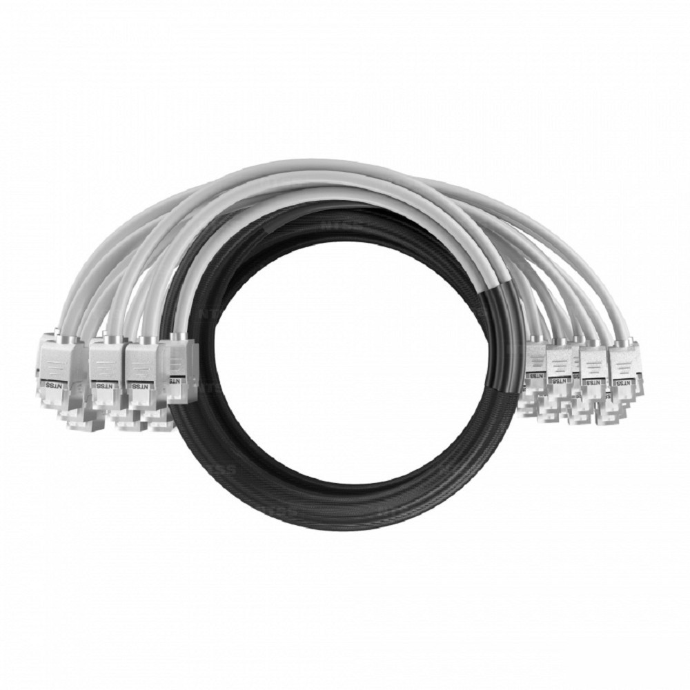 NTSS Кабельная сборка NTSS PREMIUM 24pc, FTP CAT6, оконцована разъемами KEYSTONE RJ45 FTP CAT6, заделка в чулке, вывод 0.6м, длина 10м, LSZH, серый NTSS-PC-PM-24-FTP-RJ45KJ-6-S-0.6-10.0-LSZH-GY