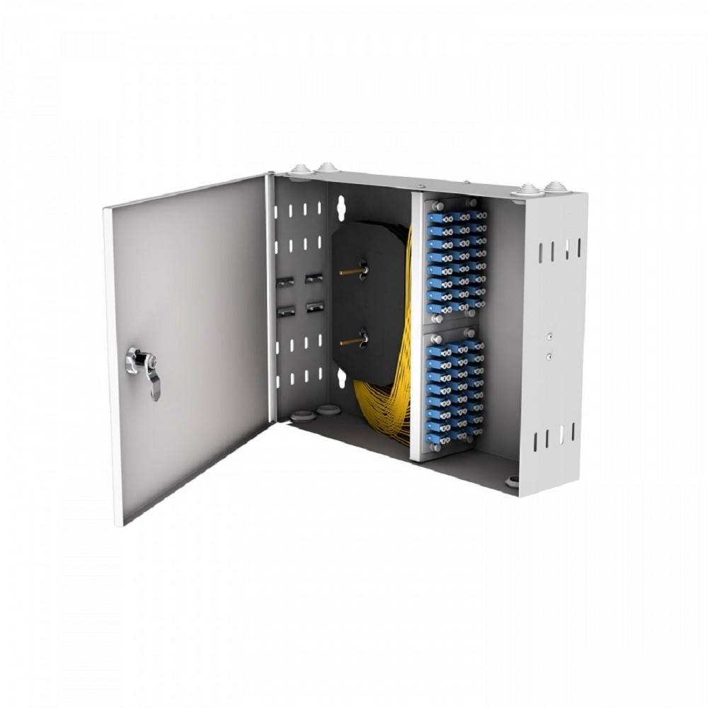 NTSS Кросс настенный NTSS PREMIUM предсобранный, 48 портов LC/UPC duplex, 9/125 мкм, (розетки, сплайс 3шт, КДЗС, пигтейлы) NTSS-WFOB-PM-48-2LC/U-9-SP1.5G4A
