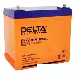 Delta DTM 1255 L (55 А\ч, 12В) свинцово- кислотный аккумулятор