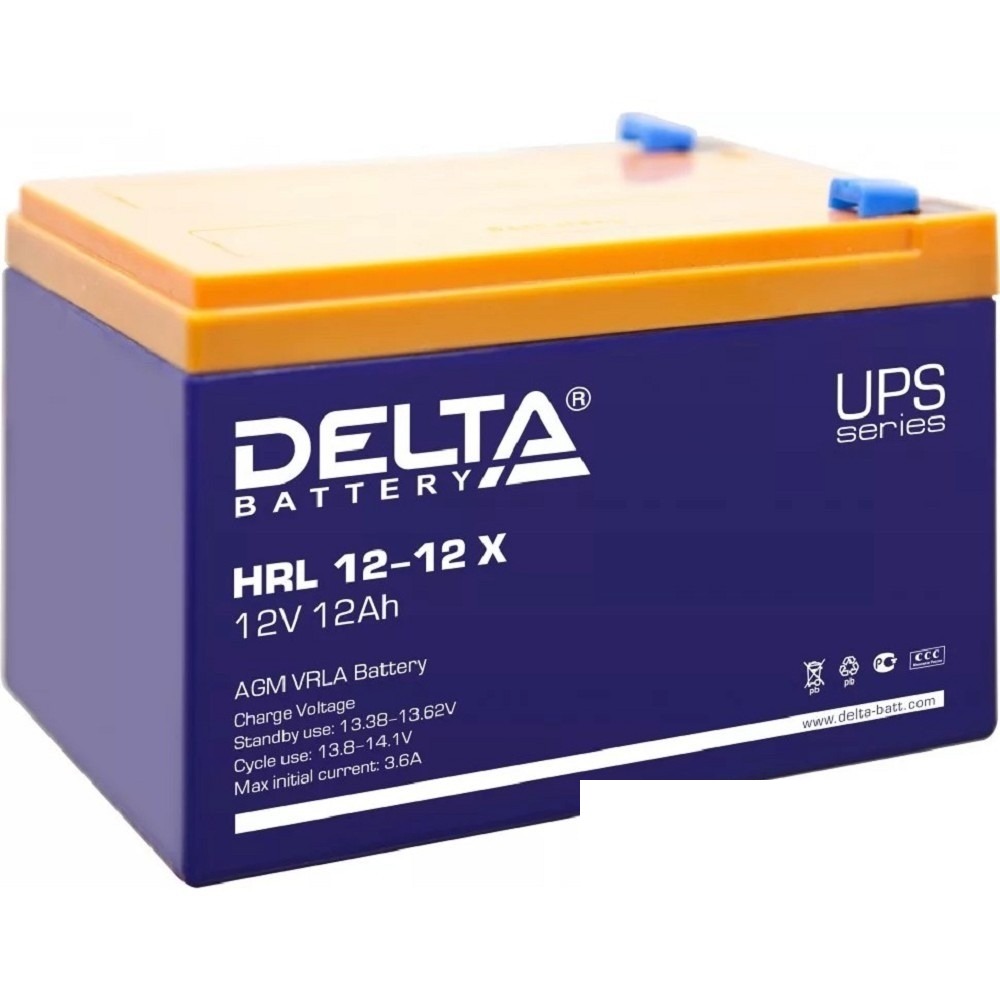 Delta HRL 12-12 X (12А\ч, 12В) свинцово- кислотный аккумулятор