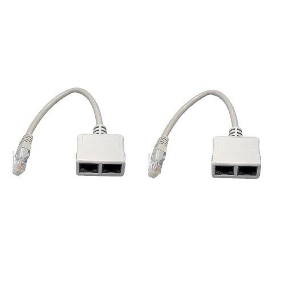 5bites Разветвитель (сплиттер) LAU55-05W RJ45 M / 2*RJ45 F / UTP / 100MB / 2ШТ