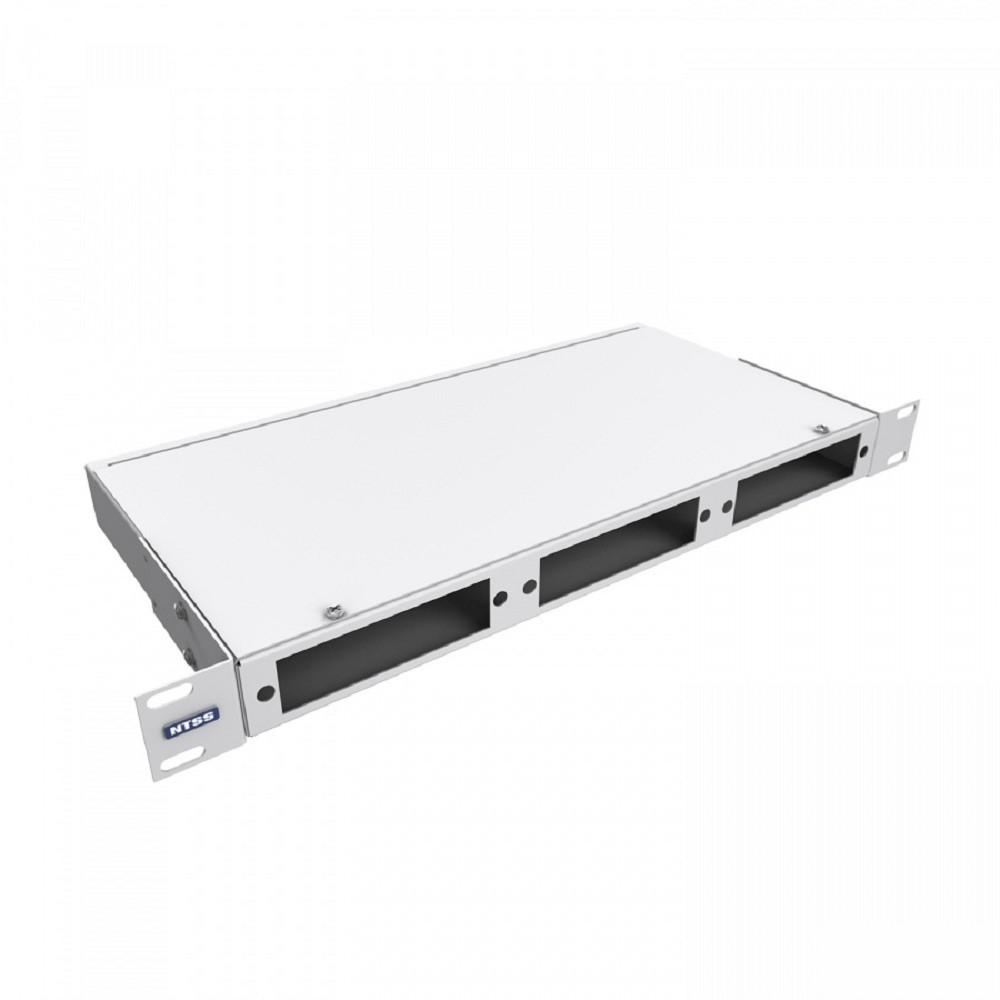 NTSS Кросс NTSS оптический 19'' укомплектованный 1U, 24 порта ST/UPC, 50/125 мкм (планки, сплайс-кассета, пигтейлы, КДЗС, адаптеры) серый RAL 7035 NTSS-RFOB-1U-24-ST/U-50-SP1.5G2AY
