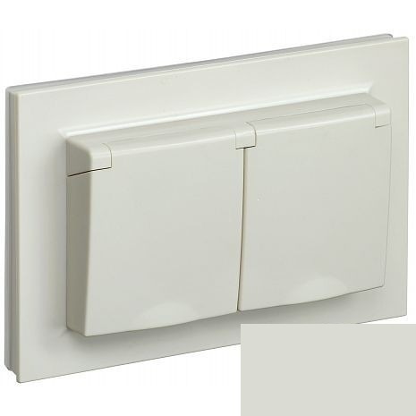 IEK BR-R24-16-K10-F BRITE Роз. 2-я с з/к/ш 16А в сб. РСш12-3-БрКр беж.