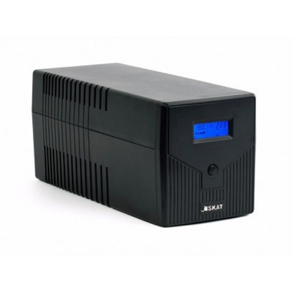 ИБП Бастион SKAT-UPS 1000-IN-2x7 {Line-interactive, 1000ВА/600Вт, на пол, LCD-дисп, 2x EURO + 2х C13, USB/RJ-45, АКБ 2х 7Ач, МПТ} (456)