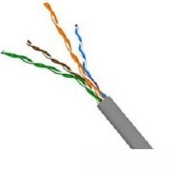 Кабель информационный Lanmaster NM-FTP5E4PR-CCA кат.5е F/UTP общий экран 4X2X24AWG PVC внутренний 305м серый