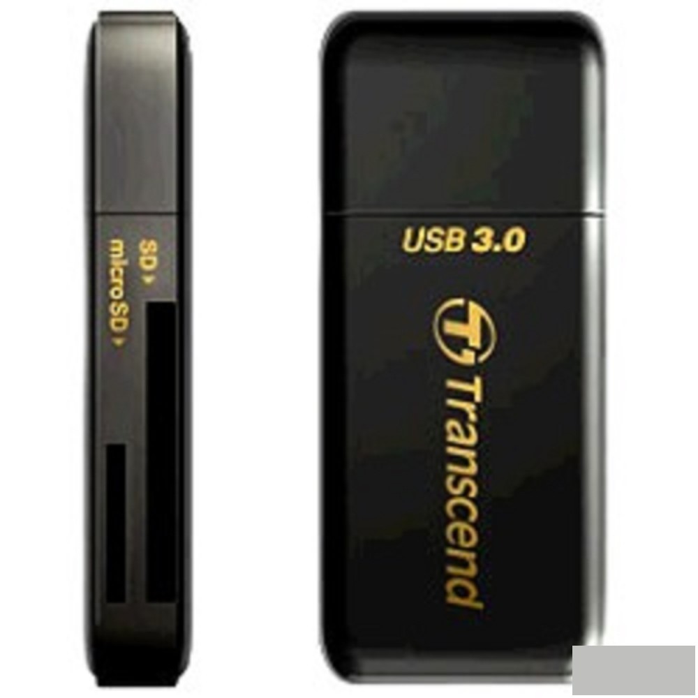Внешний картридер USB 3.0 Multi-Card Reader F5 All in 1 Transcend [TS-RDF5K] Black