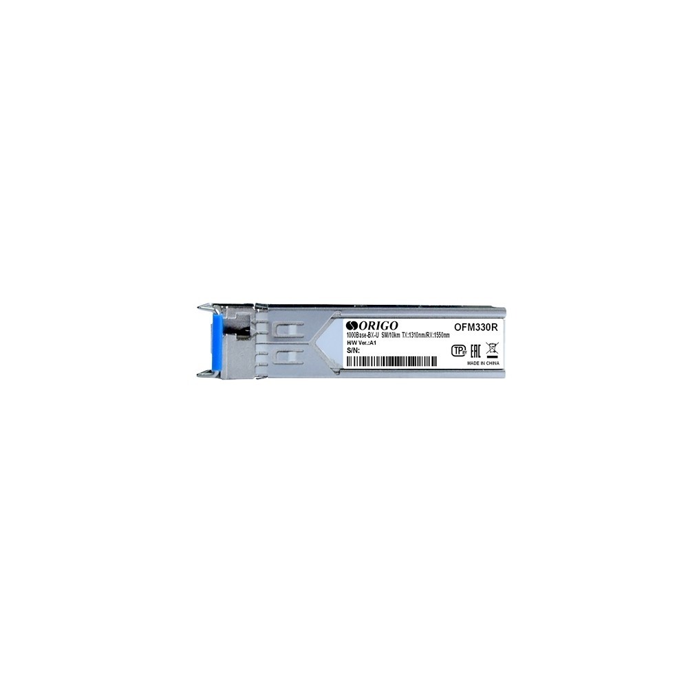 ORIGO OFM330R/3KM/B1A WDM SFP-трансивер, 1000Base-BX-U (Simplex SC), Tx:1310 нм, Rx:1550 нм, одномод, до 3км