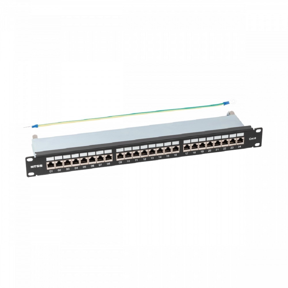 NTSS Патч-панель NTSS PREMIUM 1U 24 порта RJ45 FTP cat.6, Krone IDC (инструмент в комплекте), с органайзером NTSS-PP2-PM-1U-24-FTP-RJ45-6-K