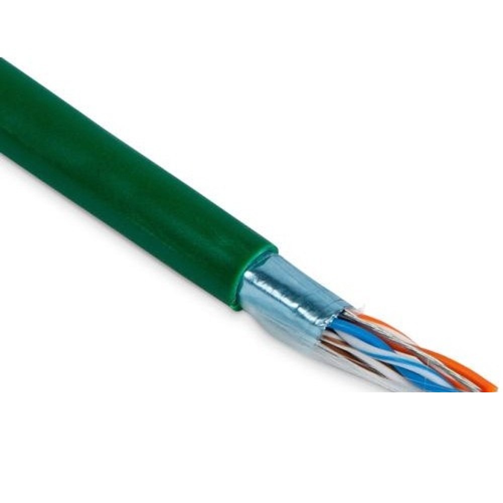 Rexant (01-0161) Кабель витая пара F/UTP, CAT 5e, нг(А)-LSLTx 4х2х0,52мм, 24AWG, внутренний, зеленый, 305м