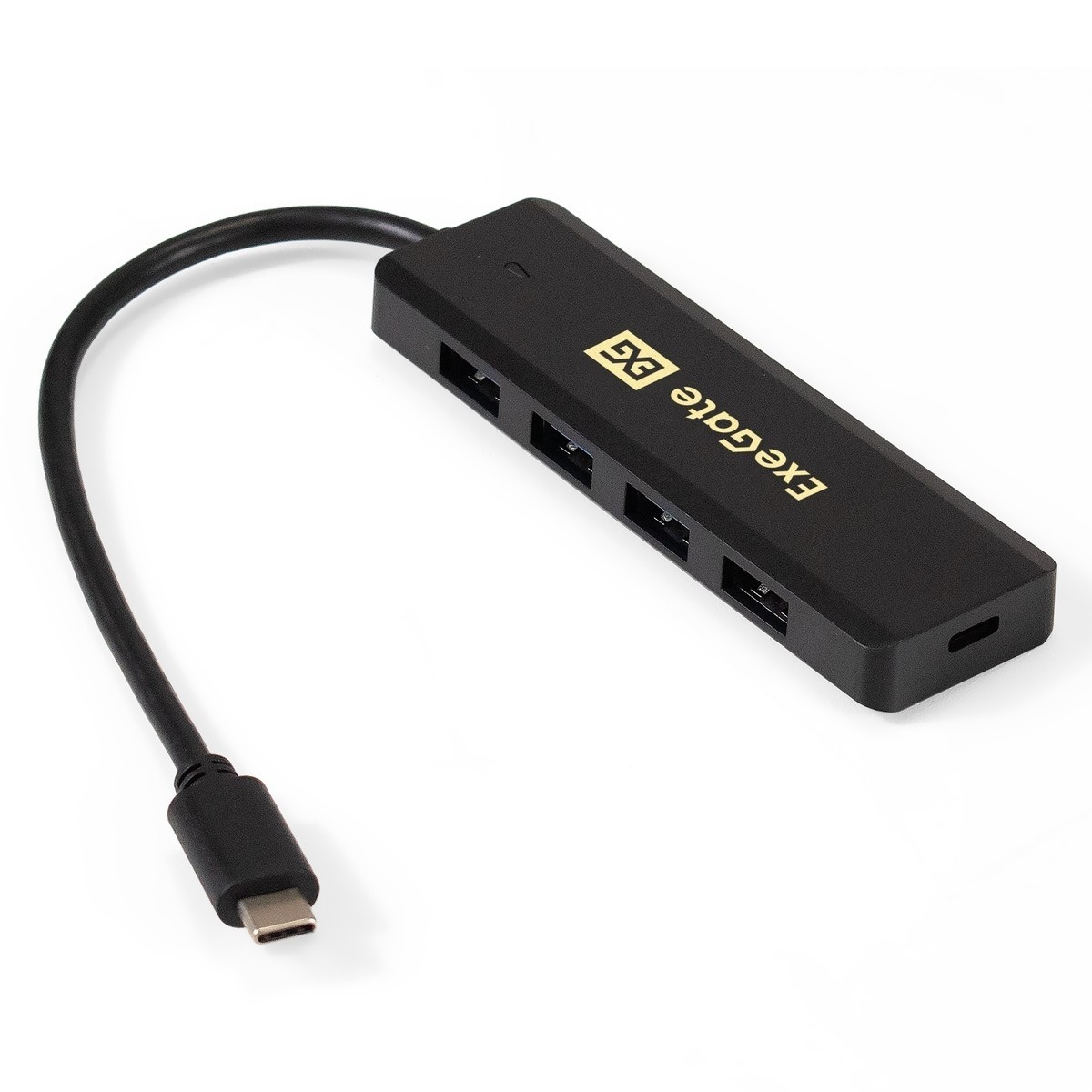 Exegate EX293986RUS USB-Хаб (концентратор) ExeGate DUB-4CP/1 (кабель-адаптер USB Type C --> 4xUSB3.0, Plug&Play, черный)