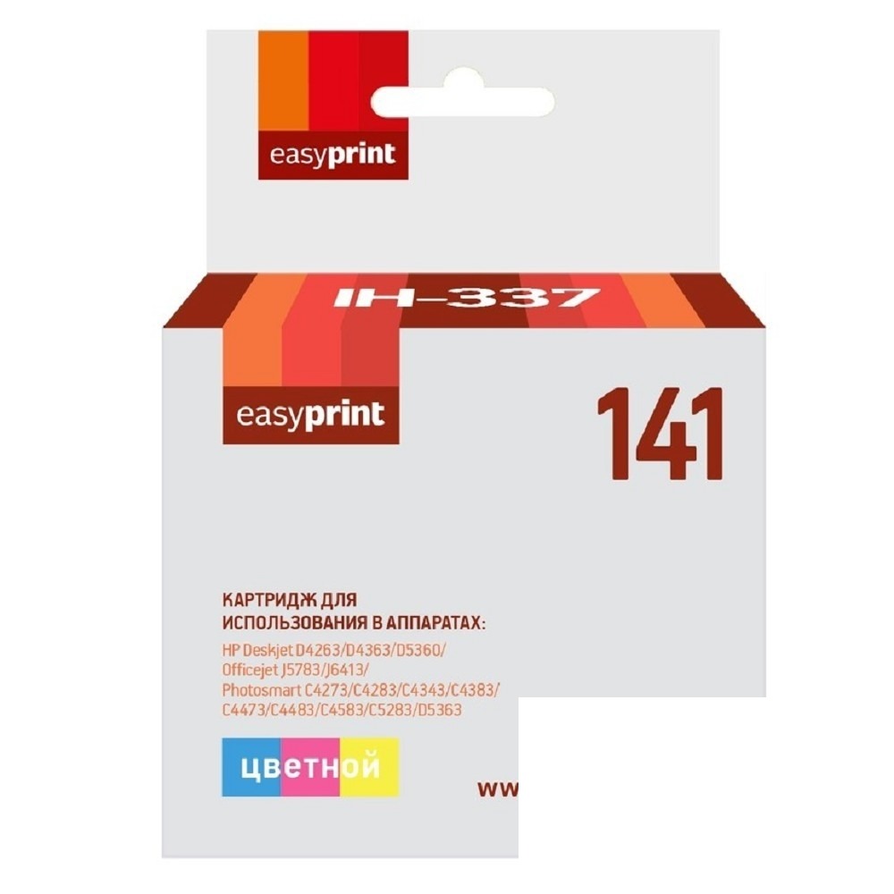 Easyprint CB337HE Картридж (IH-337) №141 для HP Deskjet D4263/D5360/Officejet J5783/J6413, цветной