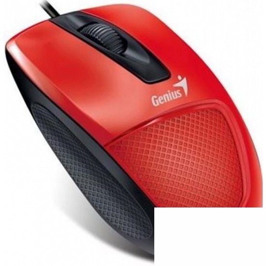 Genius Мышь DX-150X Red { эргономичная, оптическая, 1000 dpi, 3 кнопки+колесо прокрутки, провод 1,5 м, USB} [31010231101]