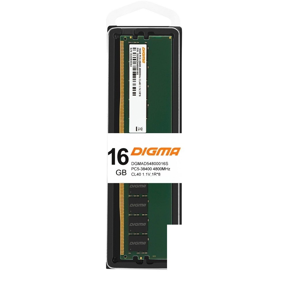Digma DDR5 DIMM 16GB 4800MHz DGMAD54800016S