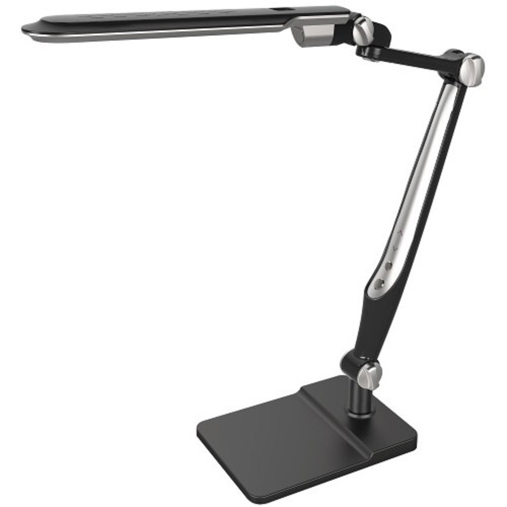 Camelion KD-831 C02 черн LED (Свет-к наст.10 Вт,230В, осн+струбц.,600 лм,сенс.рег.ярк и цвет.тем)