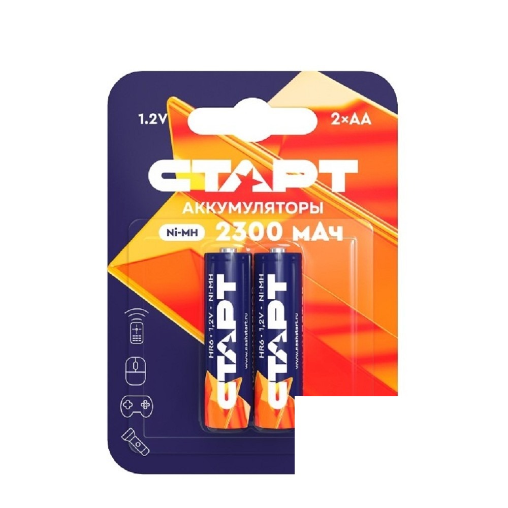 СТАРТ HR6 AA 2300mAh Ni-MH BL2 24/384 (2 шт. в уп-ке)