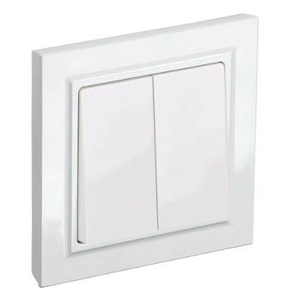 IEK BR-V20-0-10-K01-F BRITE Выключ. 2-кл. 10А в сб. ВСР10-2-0-БрБ бел.