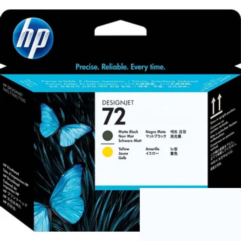HP C9384A Печатающая головка №72, Matte Black & Yellow {DJ T610/T620/T770/T1100/T1120/T1200, Matte Black & Yellow}