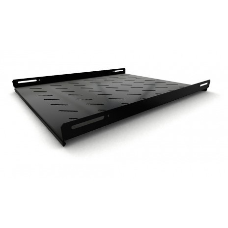 Hyperline TSH3L-650-RAL9004 (TSH3L-650-RAL9005) Полка стационарная, глубина 650 мм, с боковым креплением, нагрузка до 20 кг, для шкафов серии TTB, TTR, TTC2, 485х650мм (ШхГ), цвет черный