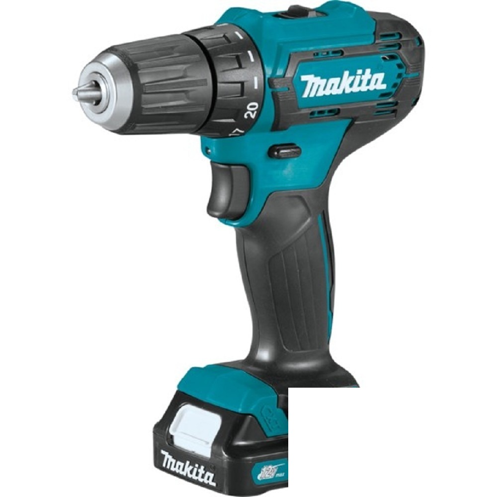 Makita DF333DWYE Дрель ак,{12В,2х1.5Ач Li-ion(слайдер),БЗП-10мм,0-45000об\м,30Нм,1.1кг,чем,подсв}