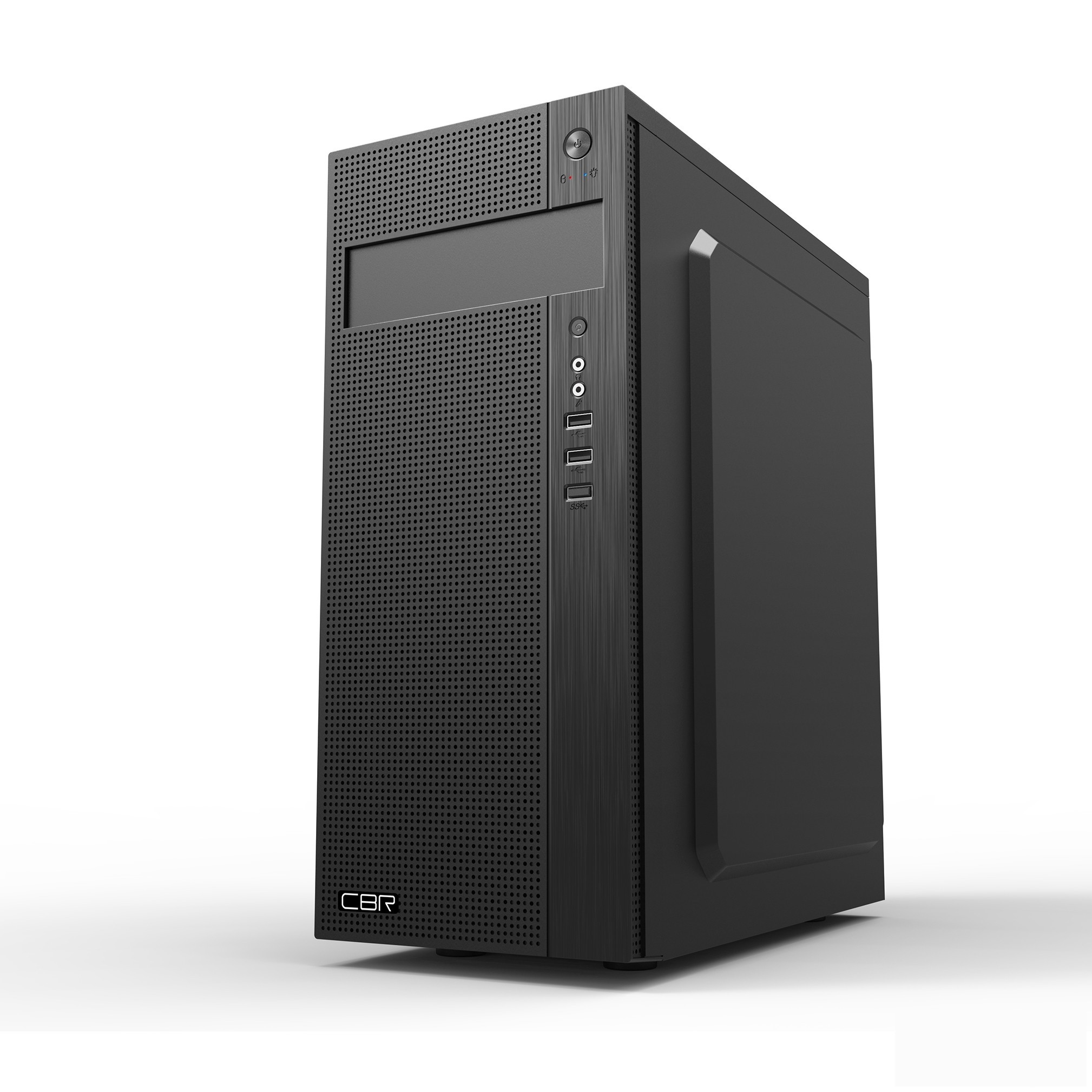 CBR Корпус ATX Miditower E185, без БП, 1*USB 3.0, 2*USB 2.0, HD Audio+Mic, Black [PCC-ATX-E185-USB31-USB22-WPSU]