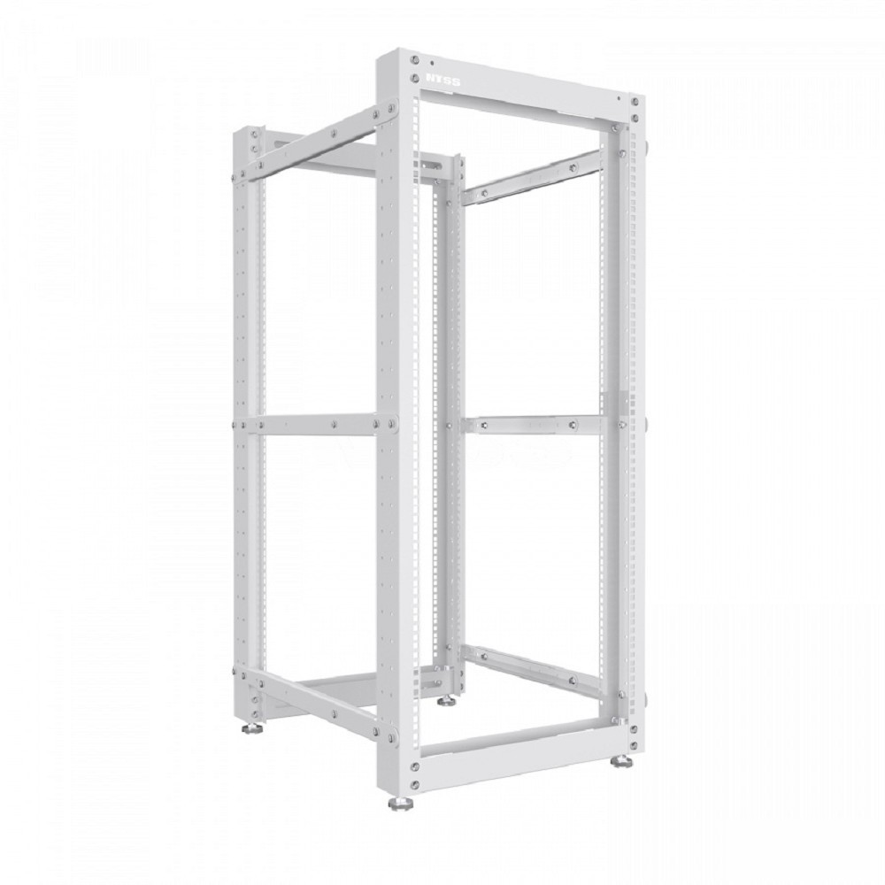 NTSS Стойка серверная NTSS OR двухрамная 45U 600-1000мм, комплект ножек, серый RAL 7035 NTSS-2POR45U/600-1000
