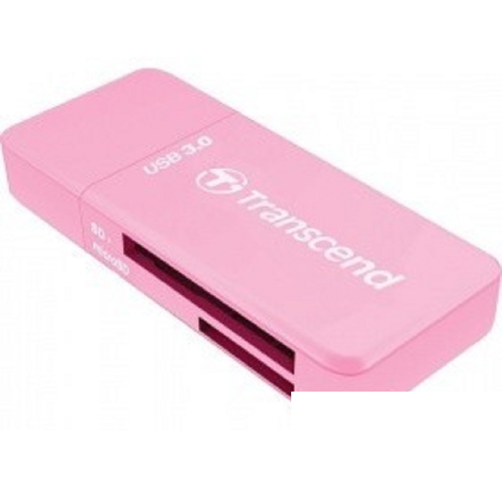Внешний картридер Устройство чтения/записи флеш карт Transcend RDF5, SD/microSD, USB 3.0, Розовый [TS-RDF5R]