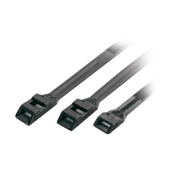 Hyperline GTN-360HDB Стяжка нейлоновая неоткрывающаяся, безгалогенная (halogen free), 360x8.6x2 мм, полиамид 11/12, outdoor, устойчивость к UV, -40°C - +80°C, черная (100 шт)