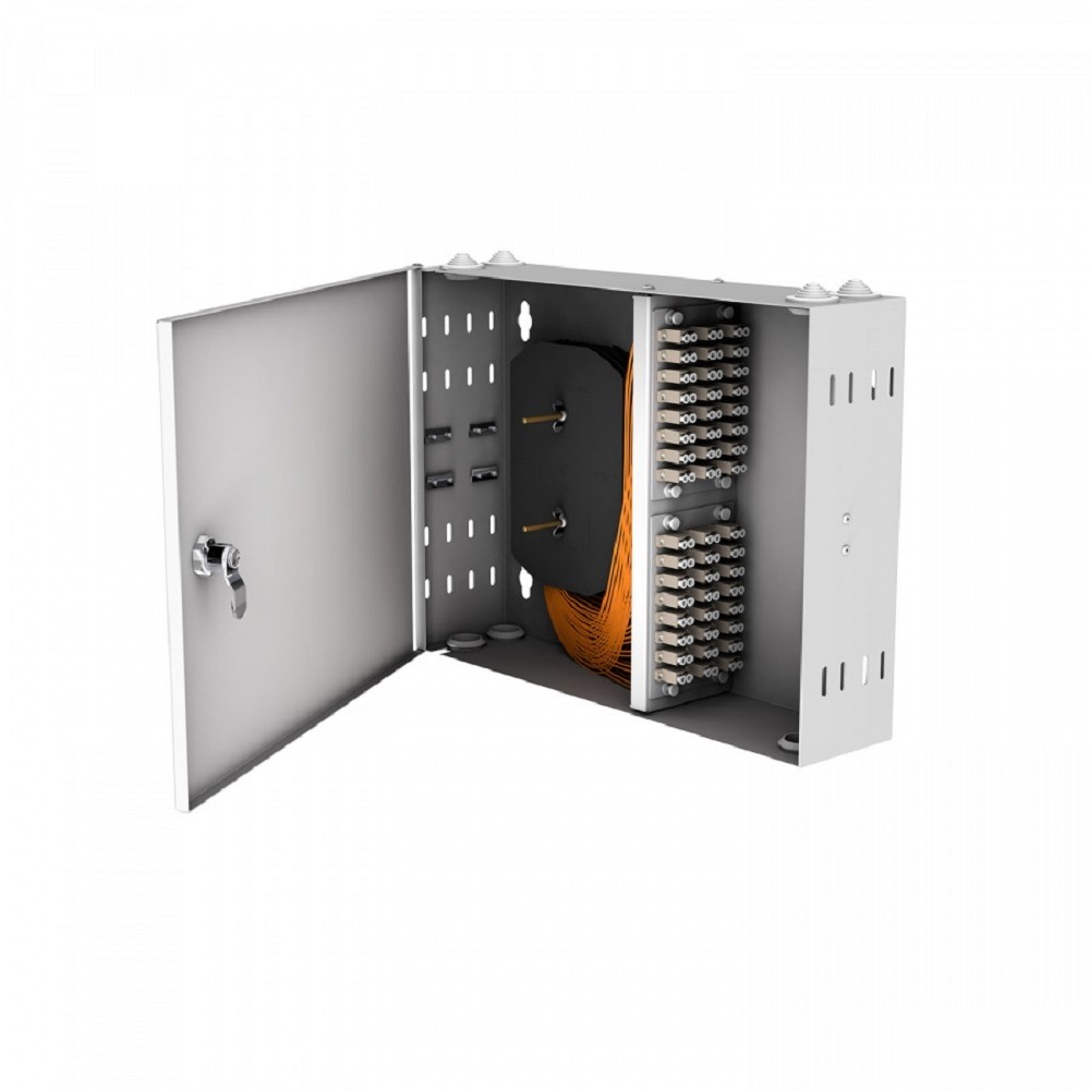 NTSS Кросс настенный NTSS PREMIUM предсобранный, 48 портов LC/UPC duplex, 50/125 мкм, (розетки, сплайс 3шт, КДЗС, пигтейлы) NTSS-WFOB-PM-48-2LC/U-50-SP1.5G4A